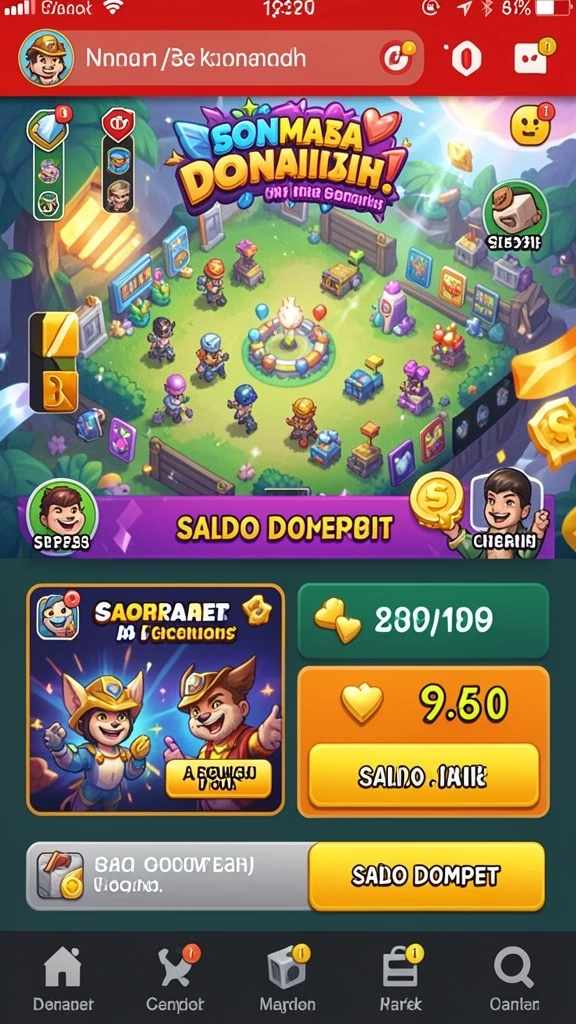 Tampilan grafis yang memukau dalam permainan slot.