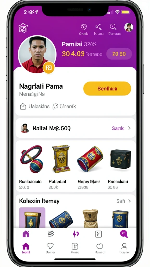 Tampilan menu utama FW66 yang menarik.