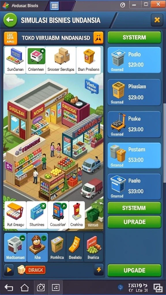Tampilan antarmuka game yang menarik.