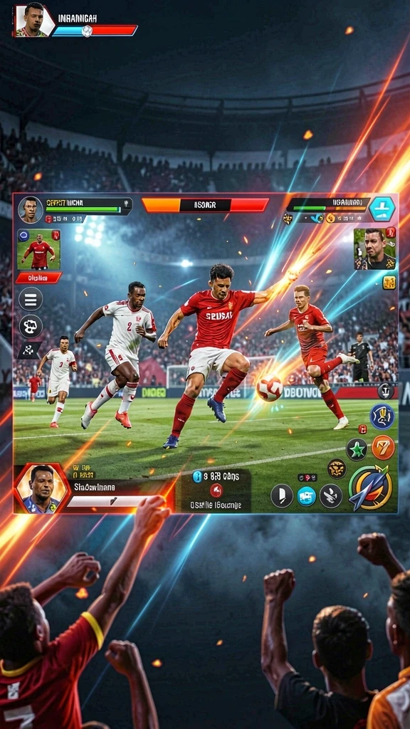 Screenshot menunjukkan grafik permainan yang memukau.