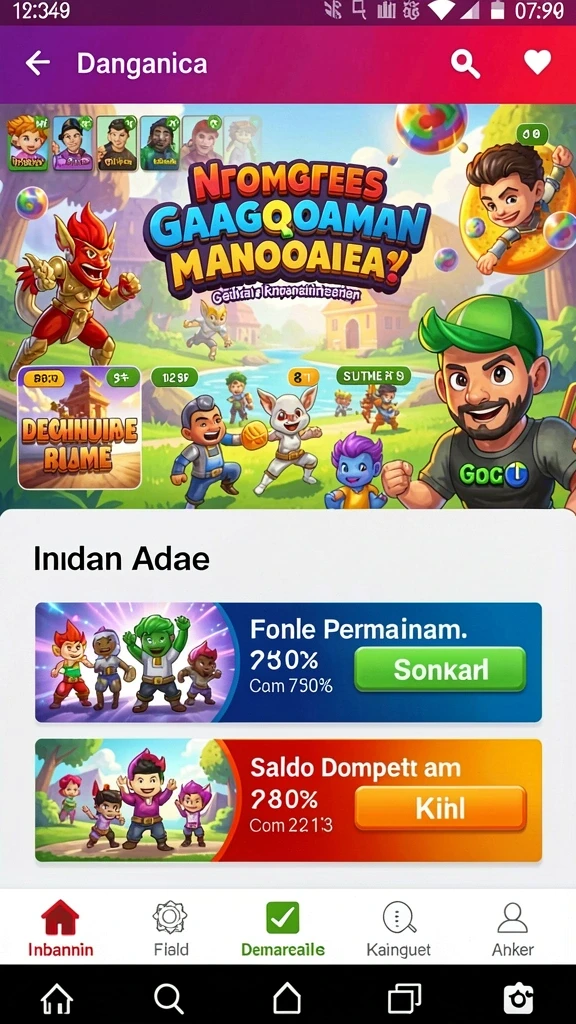 Tampilan awal game KM789 yang menarik.