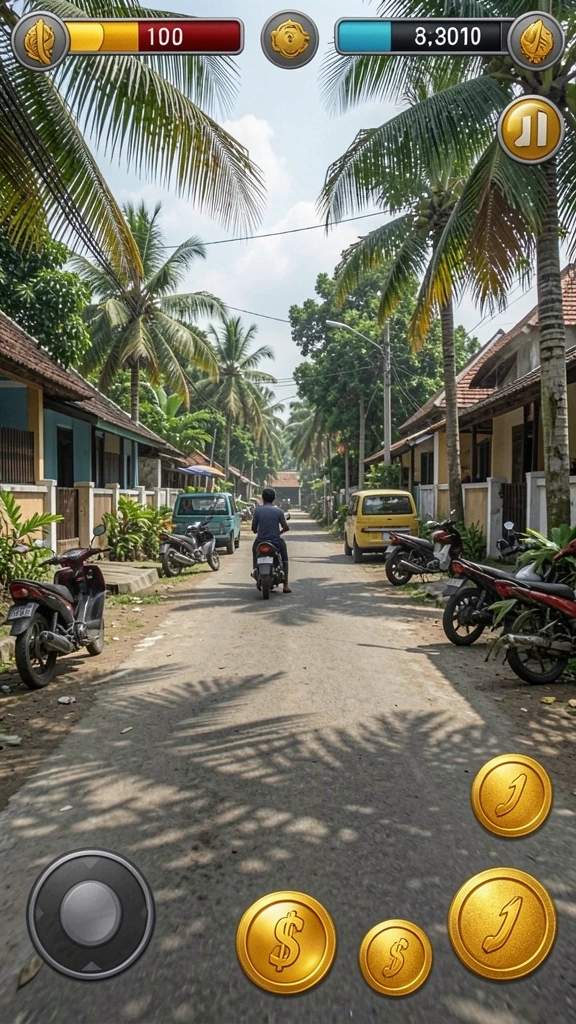 Tangkapan layar menampilkan antarmuka utama game.