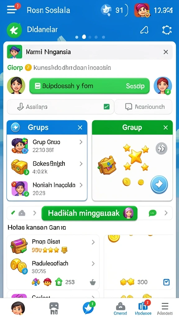 Screenshot saat pemain mengakses mode multiplayer di OH222.