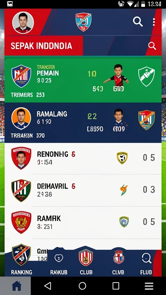 Papan peringkat dengan tantangan teman-teman.