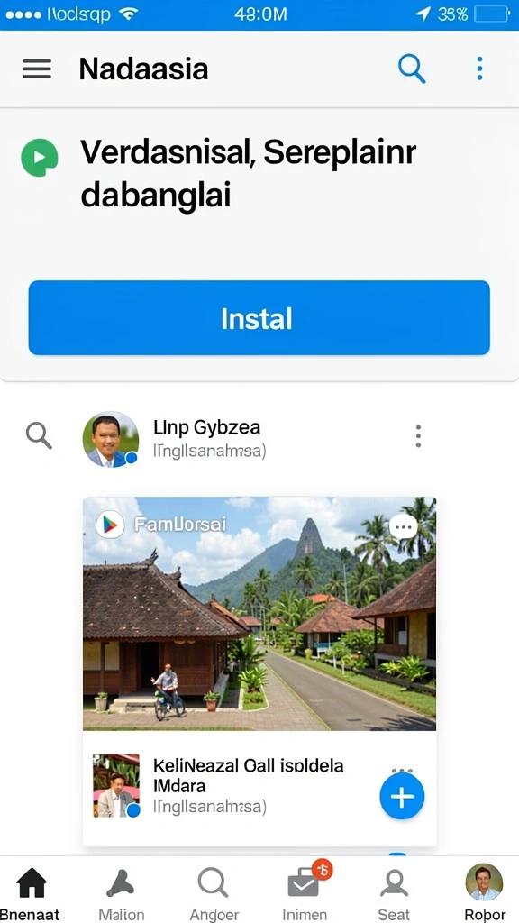 Tampilan awal yang menawan dari aplikasi RSNOK.