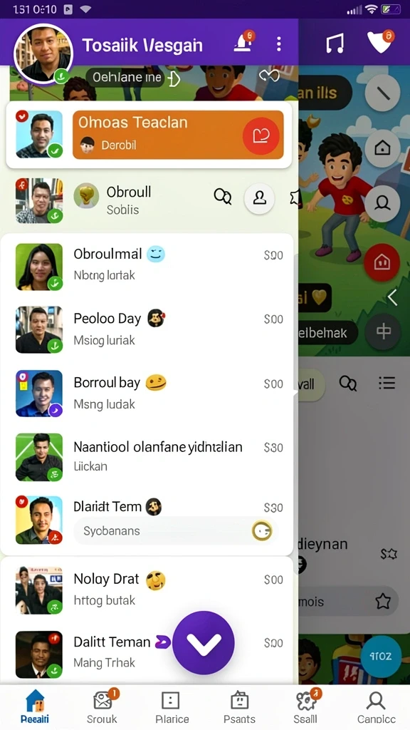 Tampilan antarmuka permainan yang menarik dan intuitif.